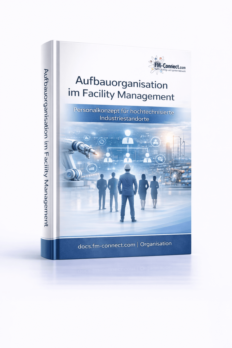 Cover der Aufbauorganisation des Facility Managements am Standort mit hohem Eigenleistungsanteil