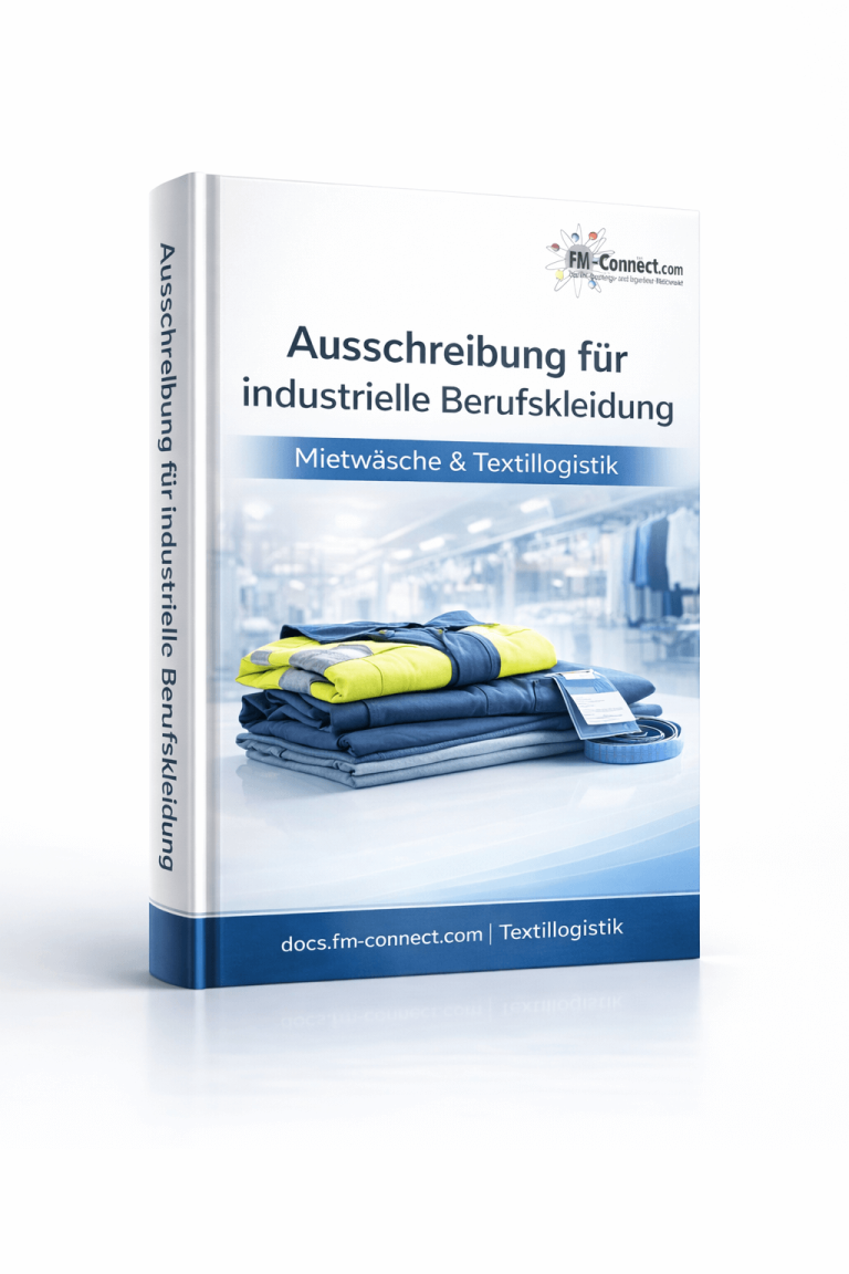 Cover der Ausschreibung für industrielle Berufskleidung im Facility Management