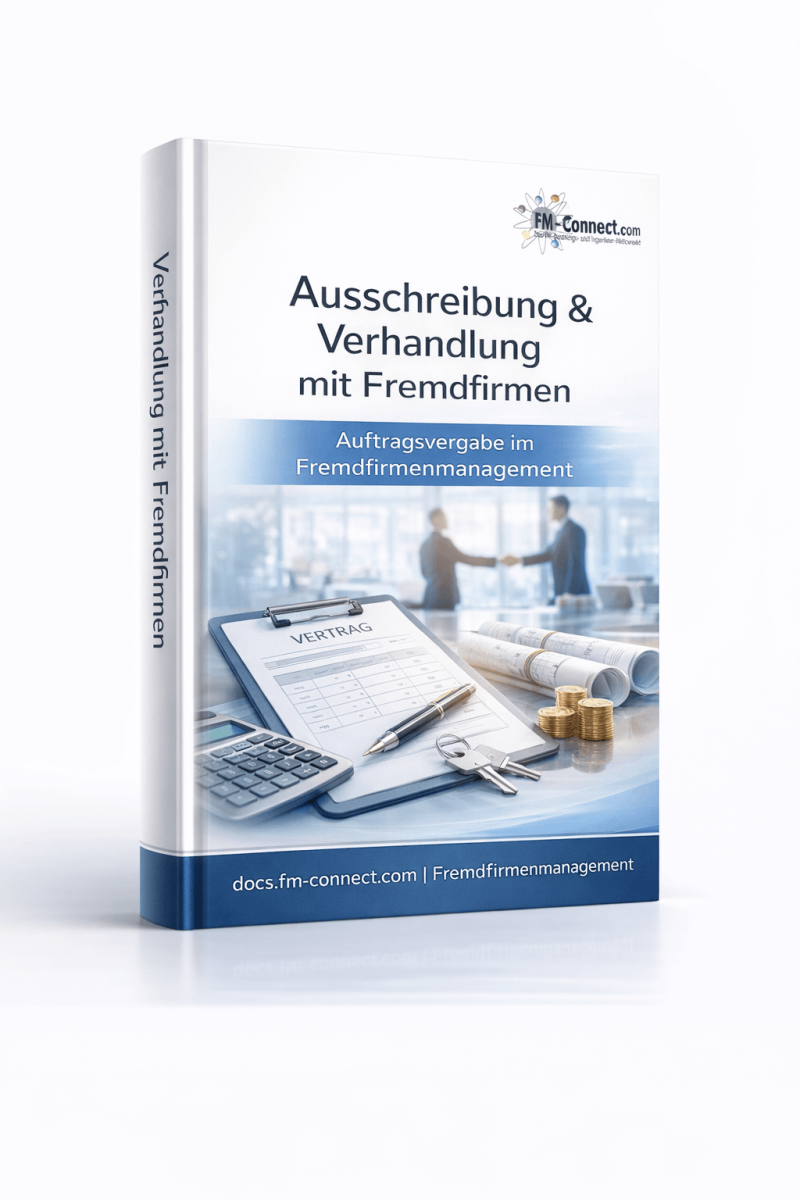 Cover der Ausschreibung und Verhandlung mit Fremdfirmen im Facility Management