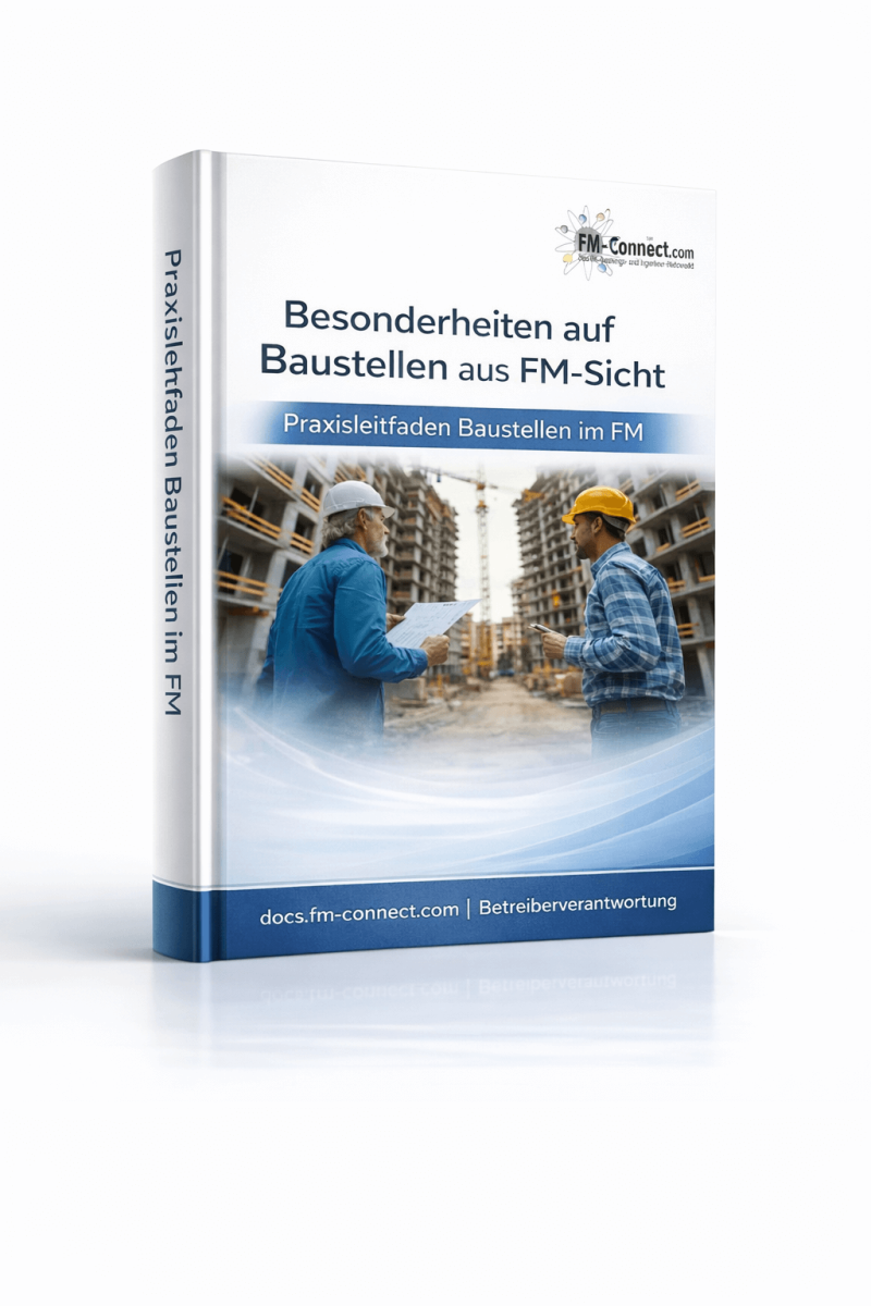 Cover zu Besonderheiten auf Baustellen aus FM Sicht als praxisorientierte Grundlage zur Koordination von Bauprojekten und Facility Management