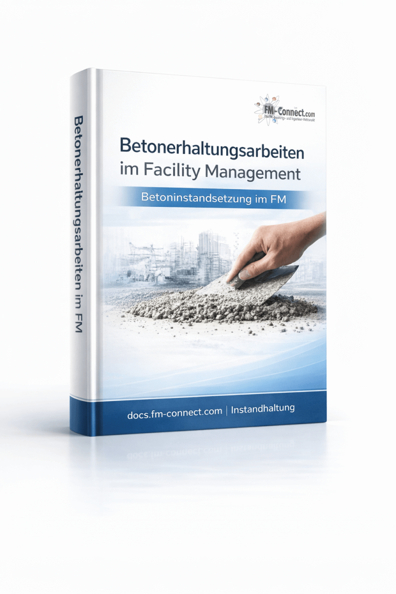 Cover zu Betonerhaltungsarbeiten im Facility Management als technische Leistung zur Instandsetzung und Werterhaltung von Betonbauwerken im FM