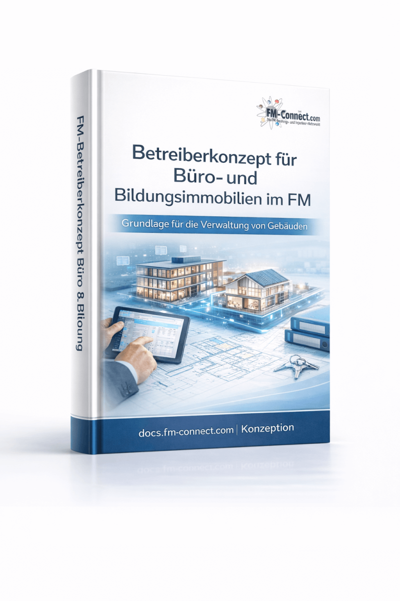 Cover des Betreiberkonzepts für Büro- und Bildungsimmobilien im Facility Management