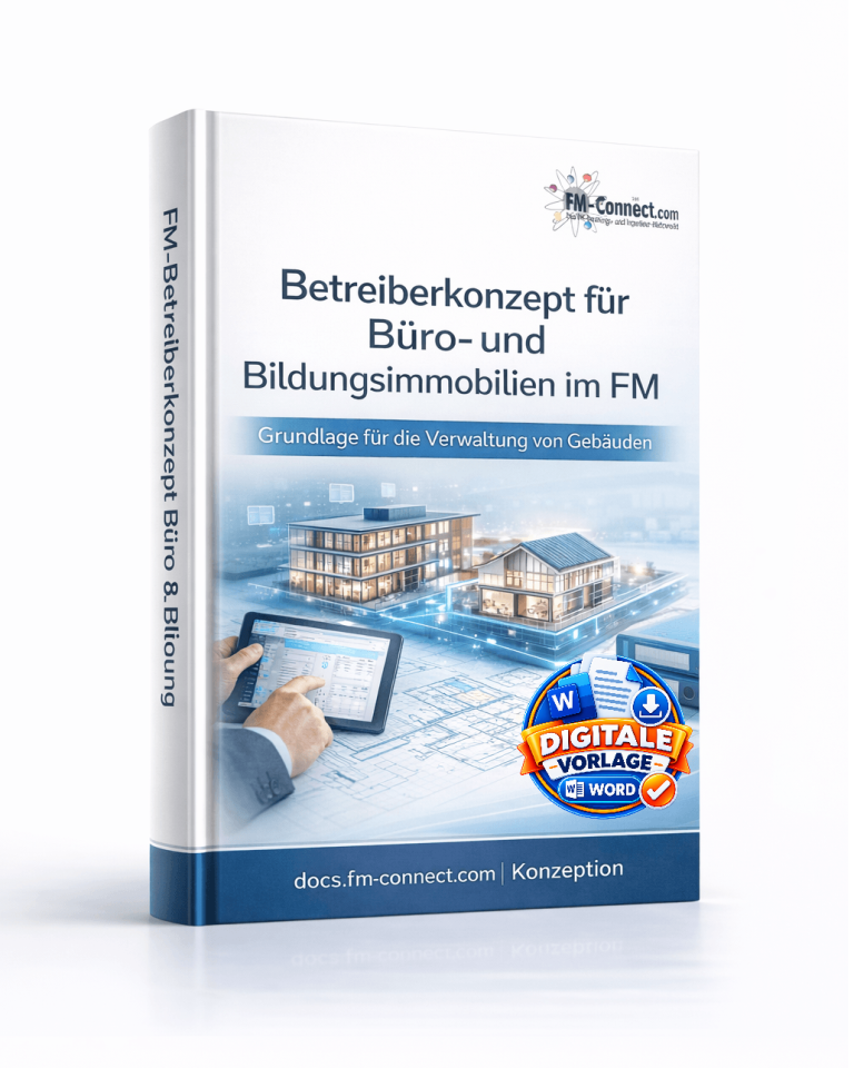 Cover des Betreiberkonzepts für Büro- und Bildungsimmobilien im Facility Management