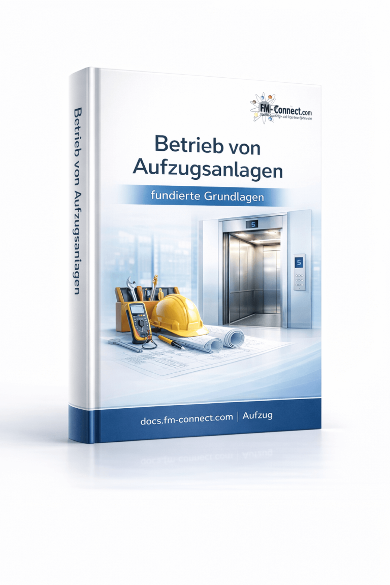 Cover des Leitfadens zum Betrieb von Aufzugsanlagen im Facility Management