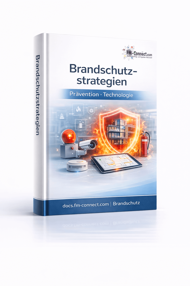 Cover der Brandschutzstrategien zu Prävention und Technologie im Facility Management