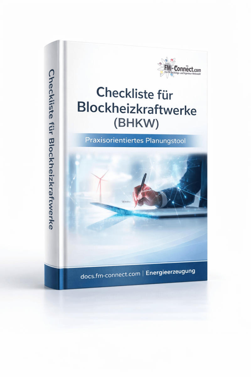 Cover der Checkliste für Blockheizkraftwerke im Facility Management