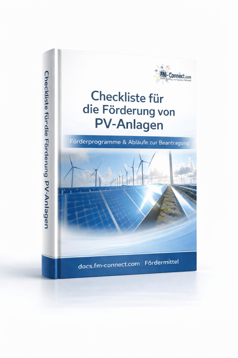 Cover der Checkliste zur Förderung von Photovoltaikanlagen im Facility Management