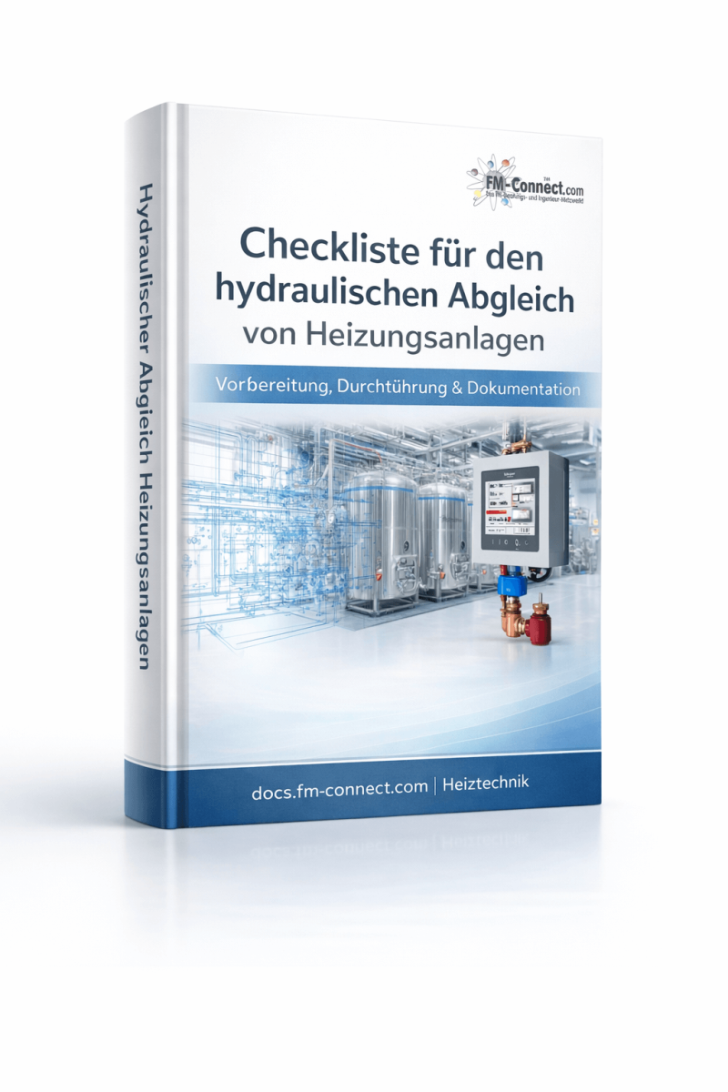 Cover der Checkliste für den hydraulischen Abgleich von Heizungsanlagen im Facility Management