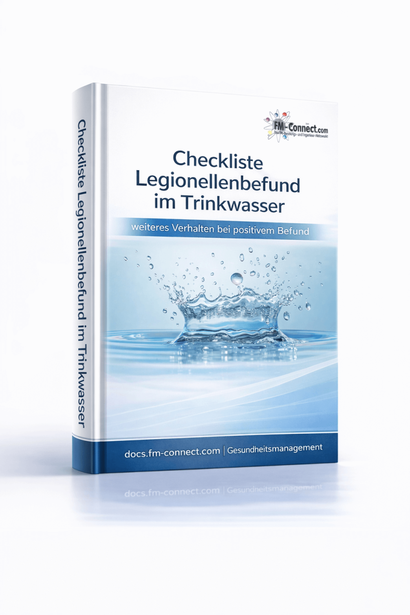 Cover der Checkliste zum Legionellenbefund im Trinkwasser im Facility Management