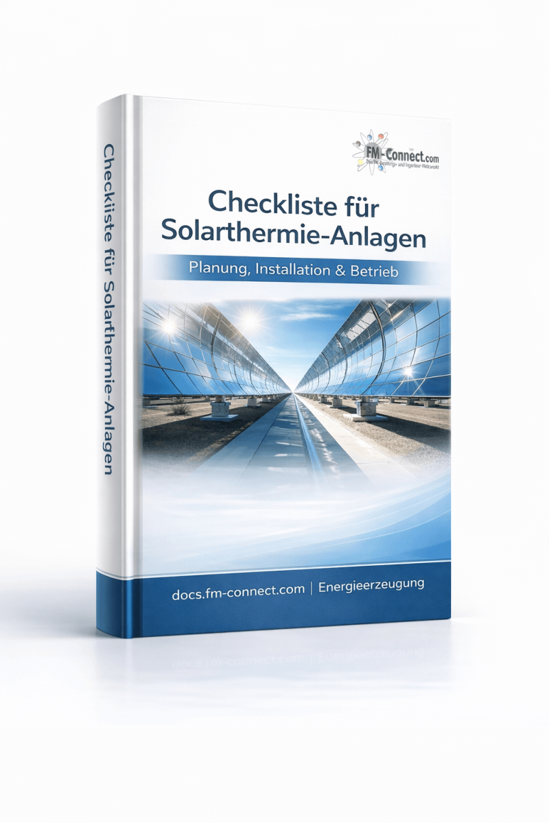 Cover der Checkliste für Solarthermie-Anlagen im Facility Management
