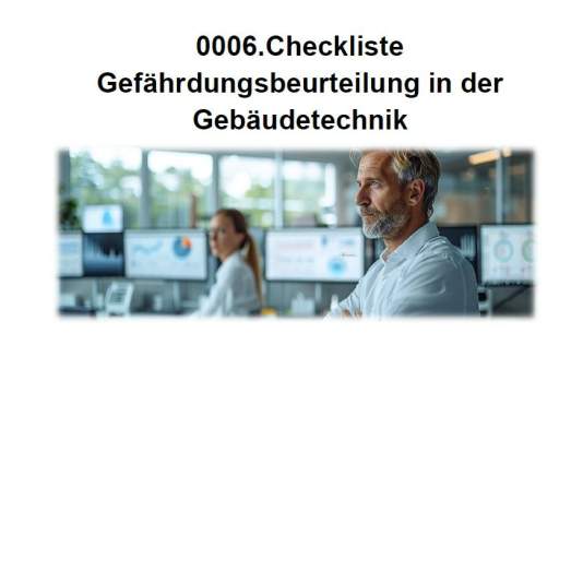 Checkliste Gefährdungsbeurteilung Gebäudetechnik