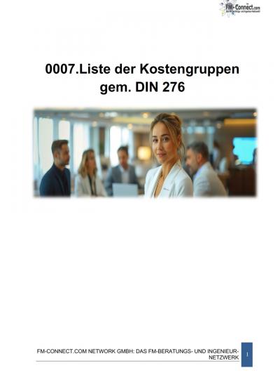 FM-0007.Liste der Kostengruppen gem. DIN 276