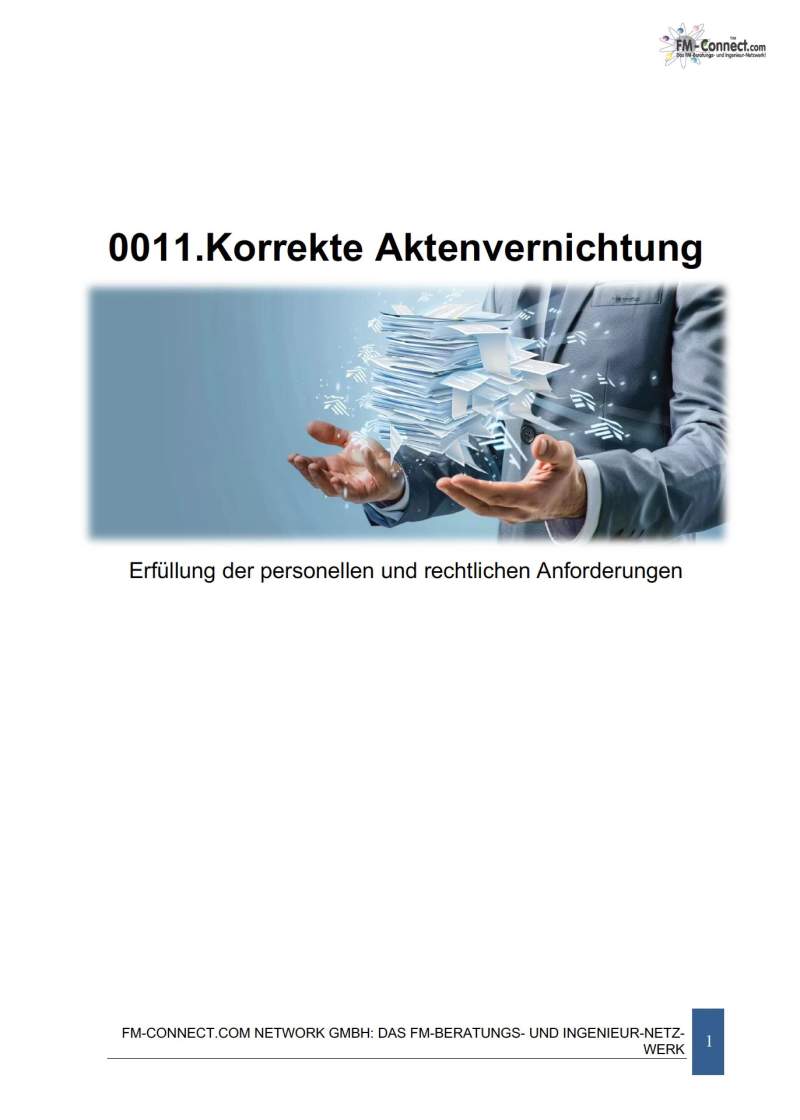 FM-0011.Korrekte Aktenvernichtung