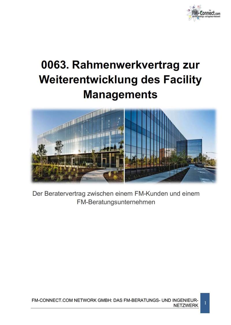 FM-0063.Rahmenwerkvertrag zur Weiterentwicklung des Facility Managements