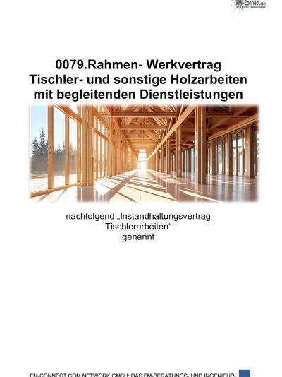 FM-0079.Rahmen- Werkvertrag Tischlerarbeiten