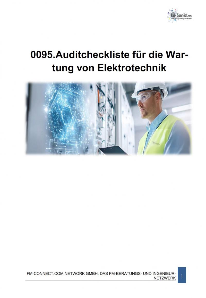 FM-0095.Auditcheckliste für die Wartung von Elektrotechnik