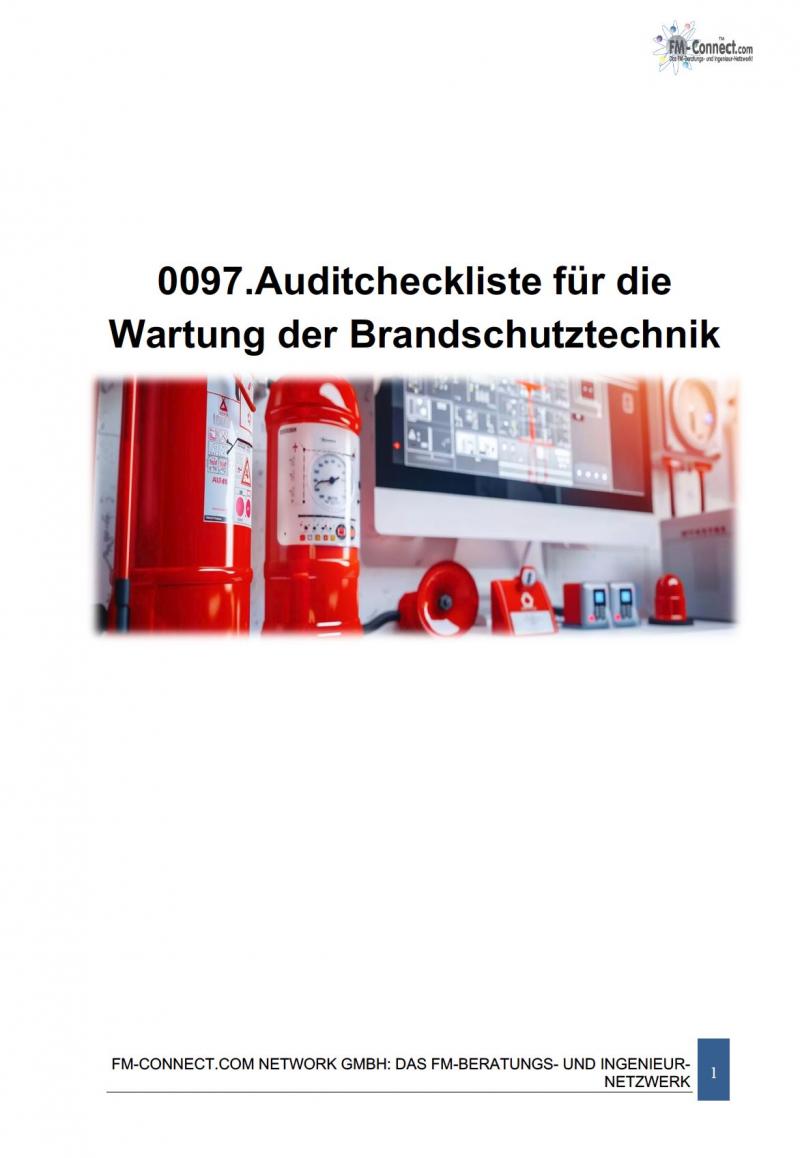 FM-0097.Auditcheckliste für die Wartung der Brandschutztechnik