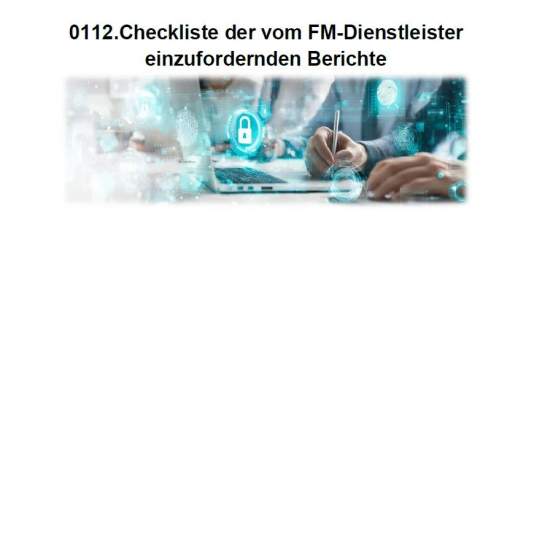 Checkliste der vom FM-Dienstleister einzufordernden Berichte