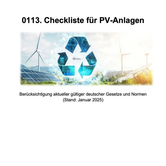 FM-0113.Checkliste für PV-Anlagen