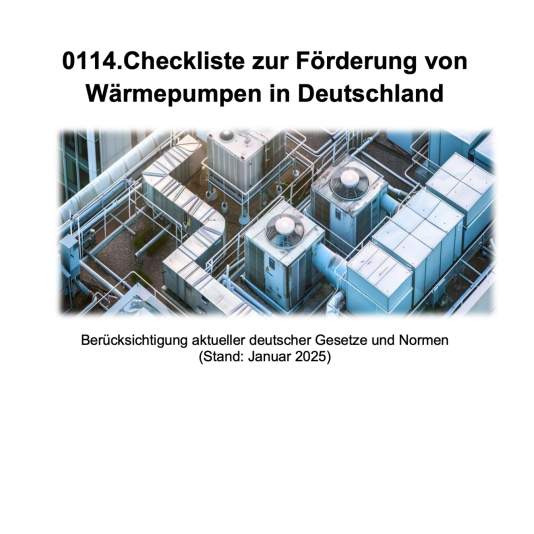 FM-0114.Checkliste zur Förderung von Wärmepumpen in Deutschland