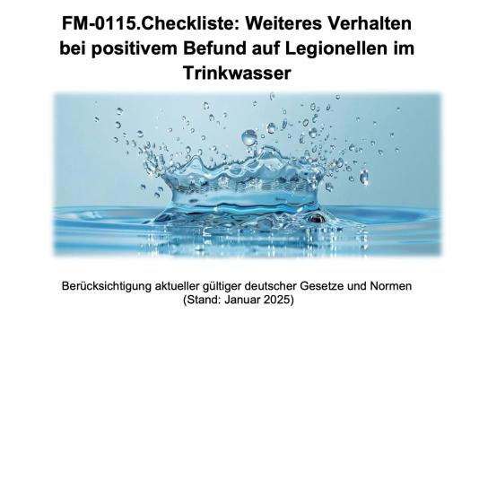 FM-0115.Checkliste Weiteres Verhalten bei positivem Befund auf Legionellen im Trinkwasser