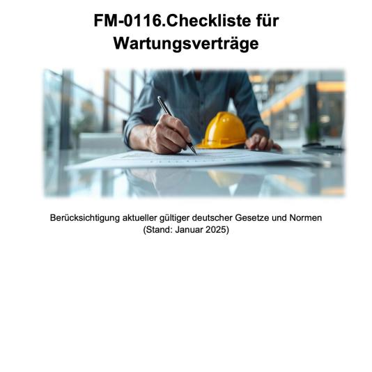 FM-0116.Checkliste für Wartungsverträge
