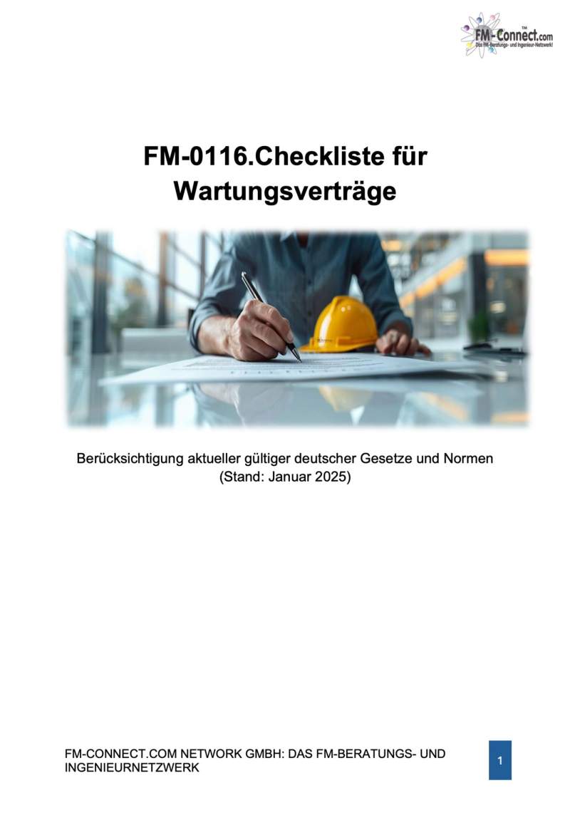 FM-0116.Checkliste für Wartungsverträge