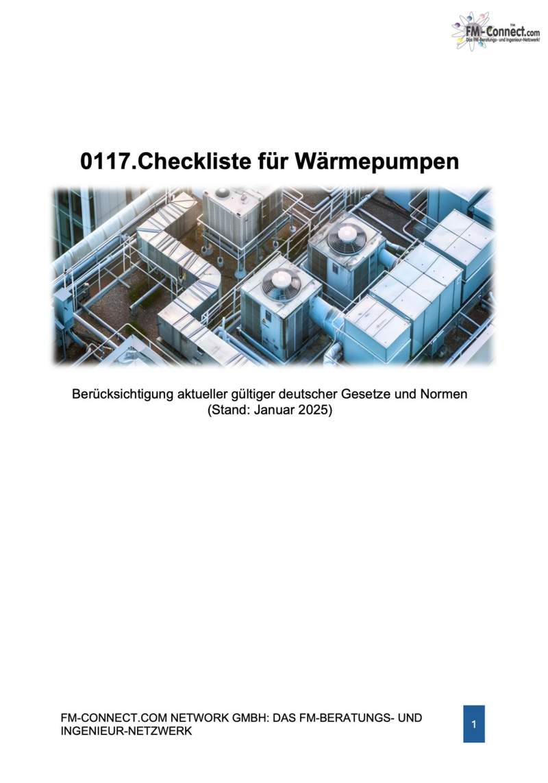 FM-0117.Checkliste für Wärmepumpen