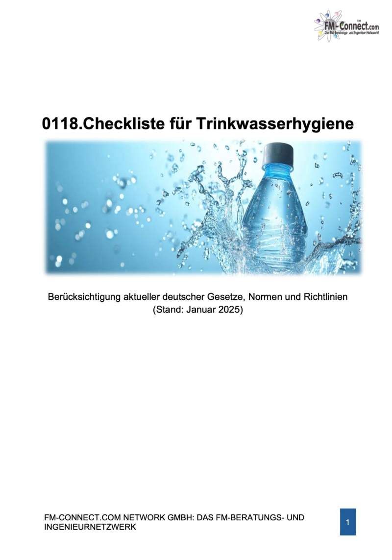 FM-0118.Checkliste für Trinkwasserhygiene