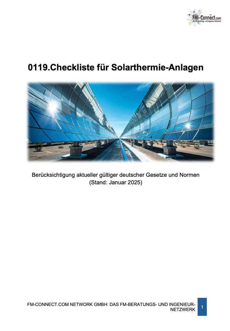 FM-0119.Checkliste für Solarthermie-Anlagen
