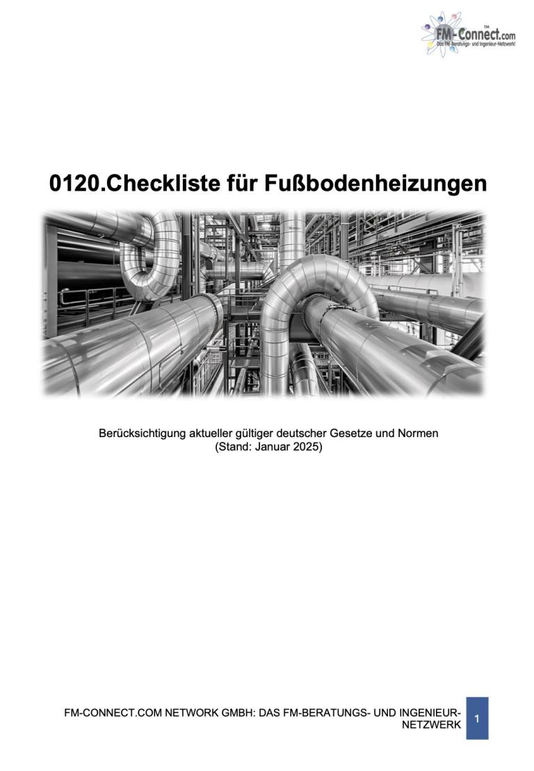 FM-0120.Checkliste für Fußbodenheizungen