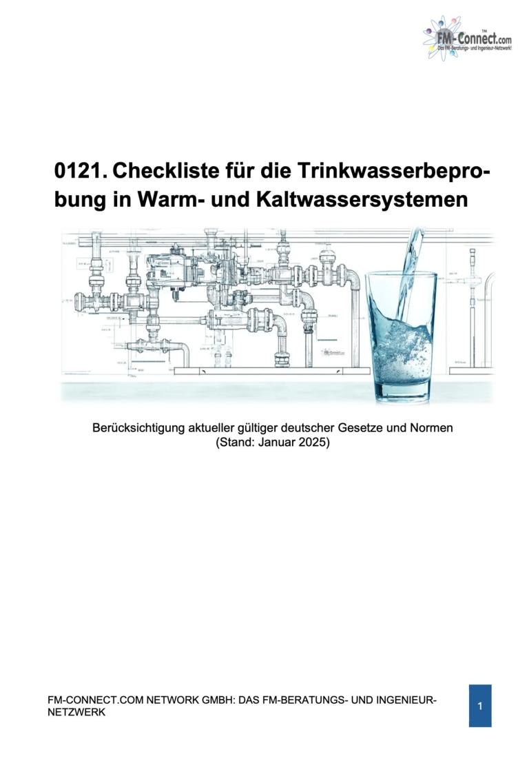 FM-0121.Checkliste für die Trinkwasserbeprobung in Warm- und Kaltwassersystemen
