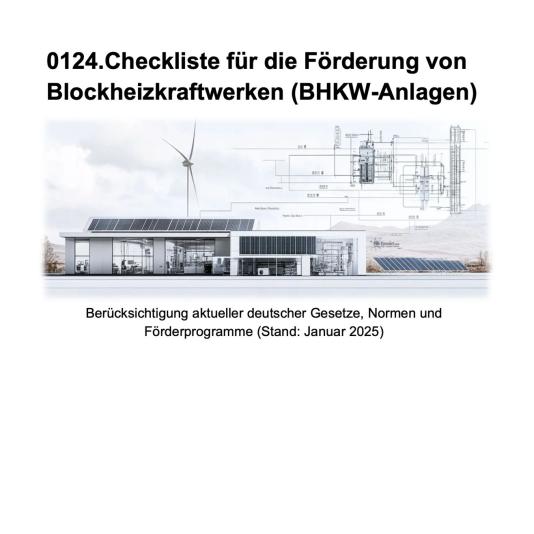 FM-0124.Checkliste für die Förderung von Blockheizkraftwerken (BHKW-Anlagen)