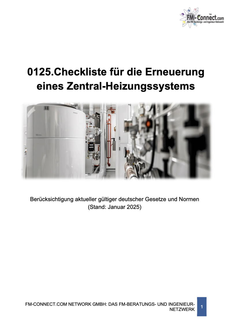 FM-0125.Checkliste für die Erneuerung eines Zentral-Heizungssystems