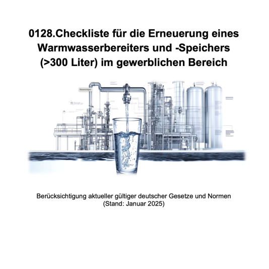 FM-0128.Checkliste für die Erneuerung eines Warmwasserbereiters