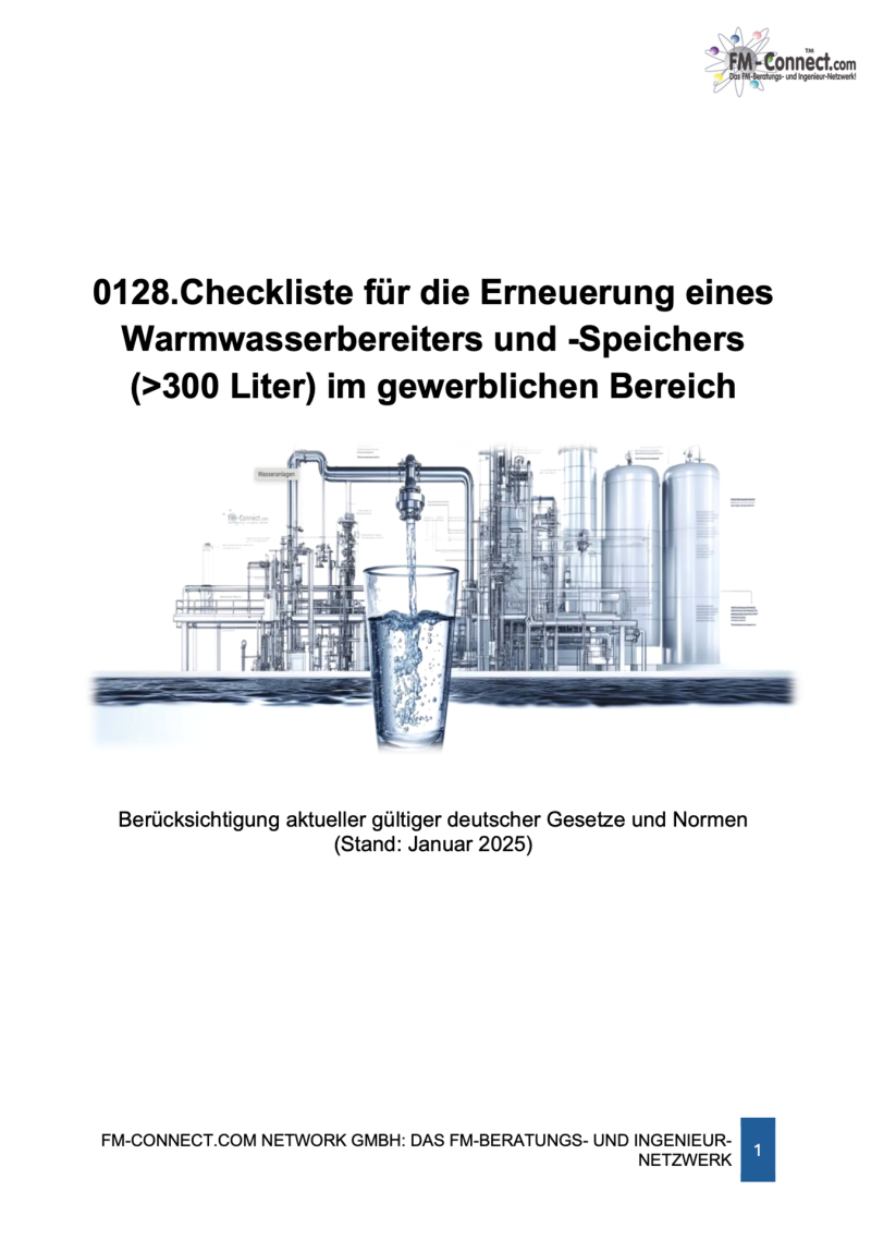 FM-0128.Checkliste für die Erneuerung eines Warmwasserbereiters