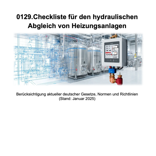FM-0129.Checkliste für den hydraulischen Abgleich von Heizungsanlagen