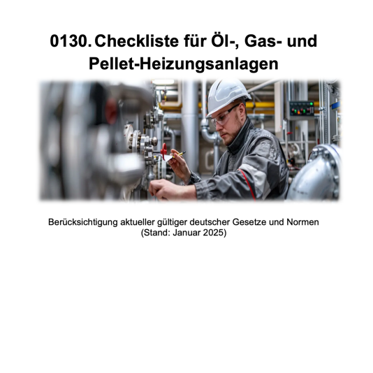 FM-0130.Checkliste für Öl-, Gas- und Pellet-Heizungsanlagen