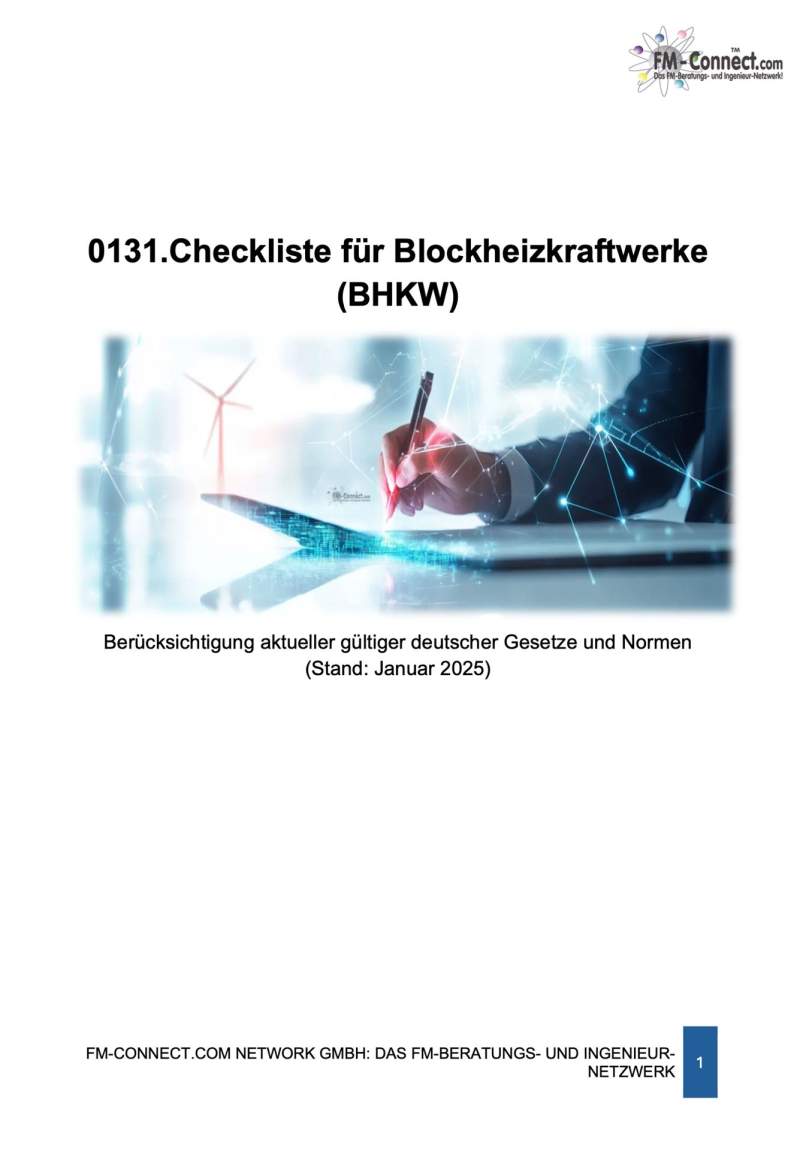 FM-0131.Checkliste für Blockheizkraftwerke (BHKW)