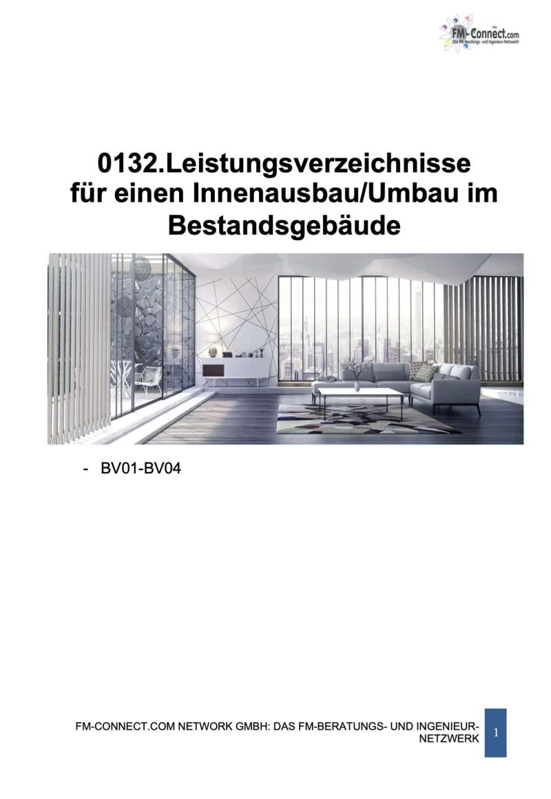 FM-0132.Leistungsverzeichnisse Innenausbau in verschiedenen Varianten