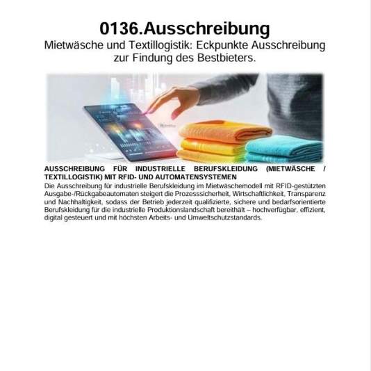 FM-0136.Berufswäsche-Textillogistik - Strategie - Ausschreibung