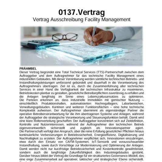 FM-0137.TFM » Ausschreibung » Vertrag