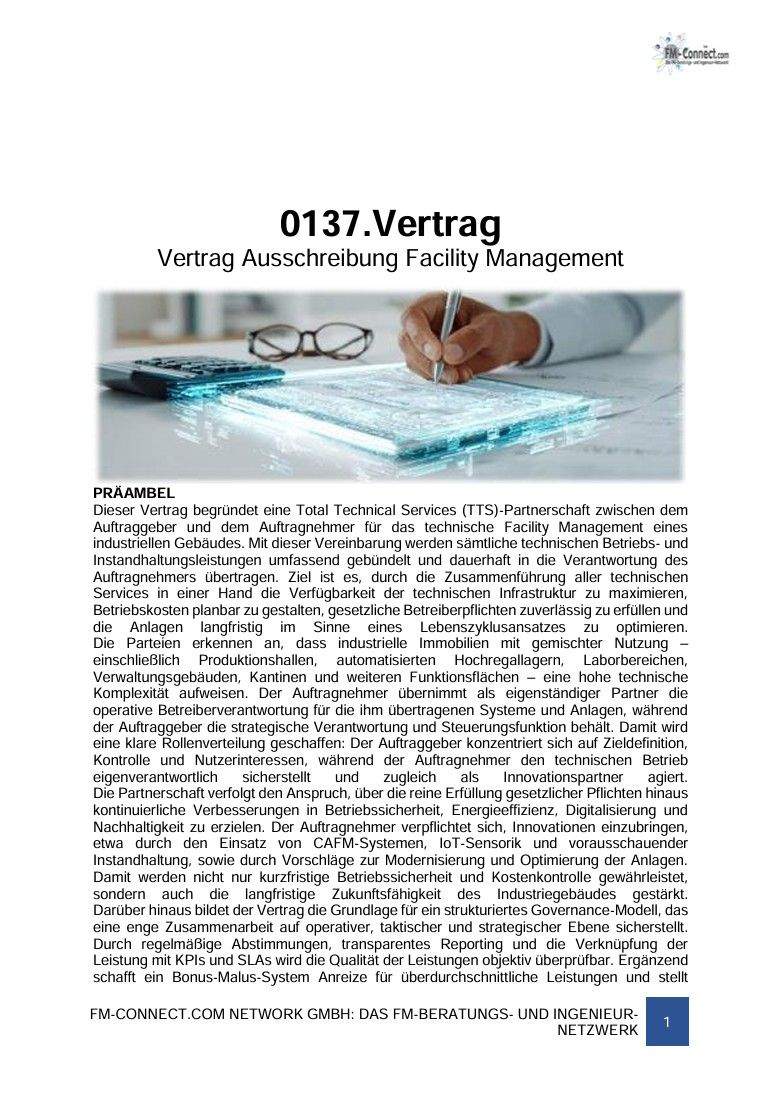 FM-0137.TFM » Ausschreibung » Vertrag