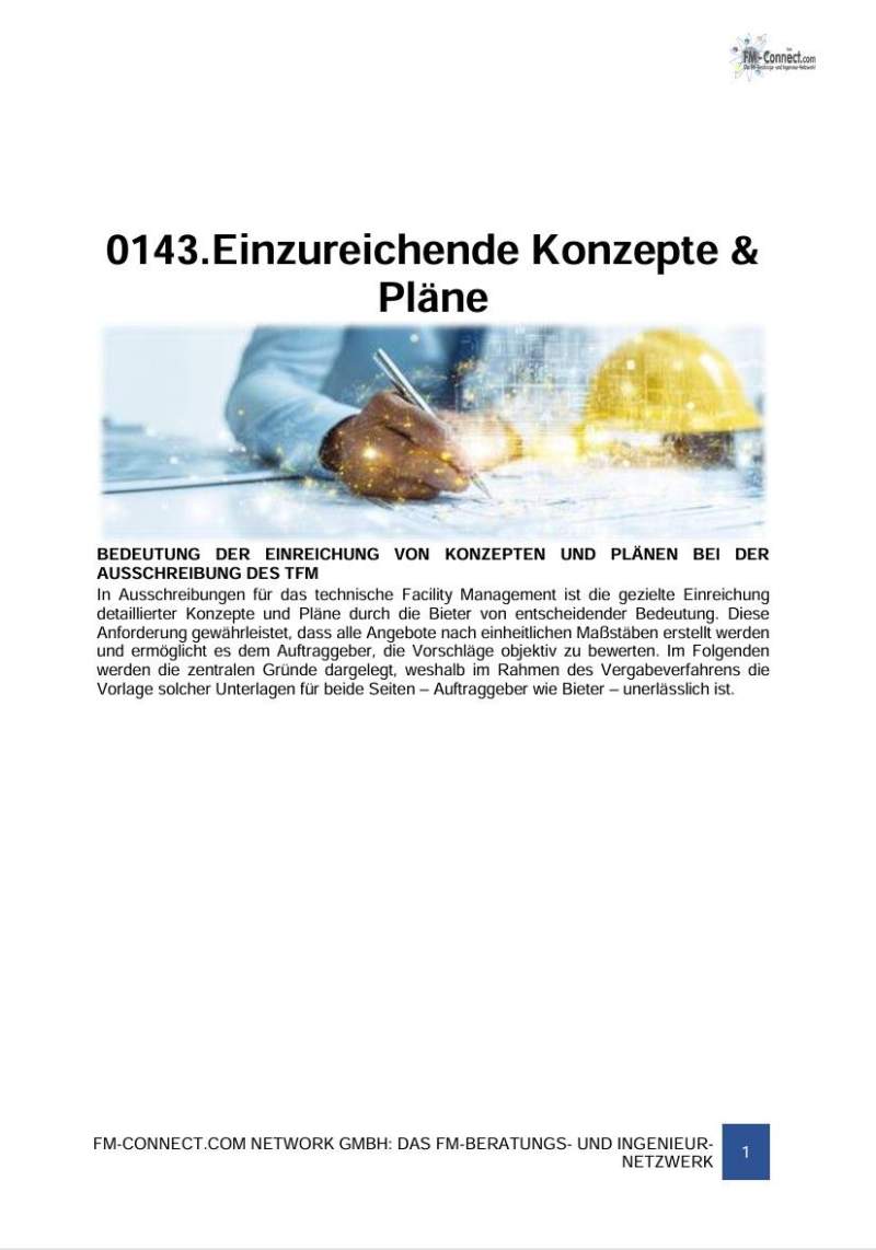 FM-0143.TFM » Anforderungen » Einzureichende Konzepte & Pläne