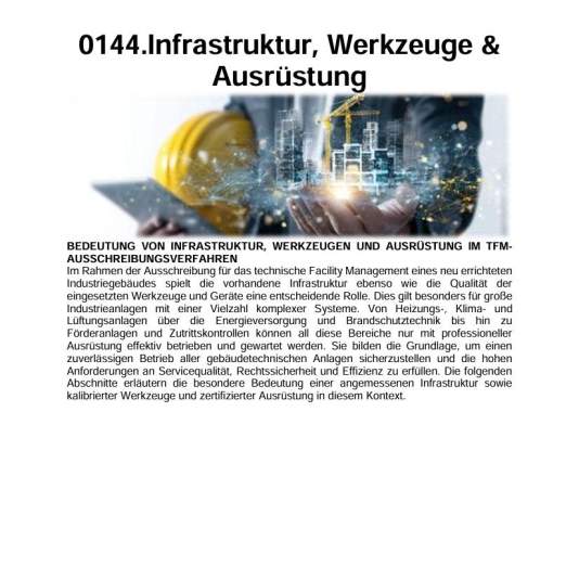 FM-0144.Infrastruktur, Werkzeuge & Ausrüstung