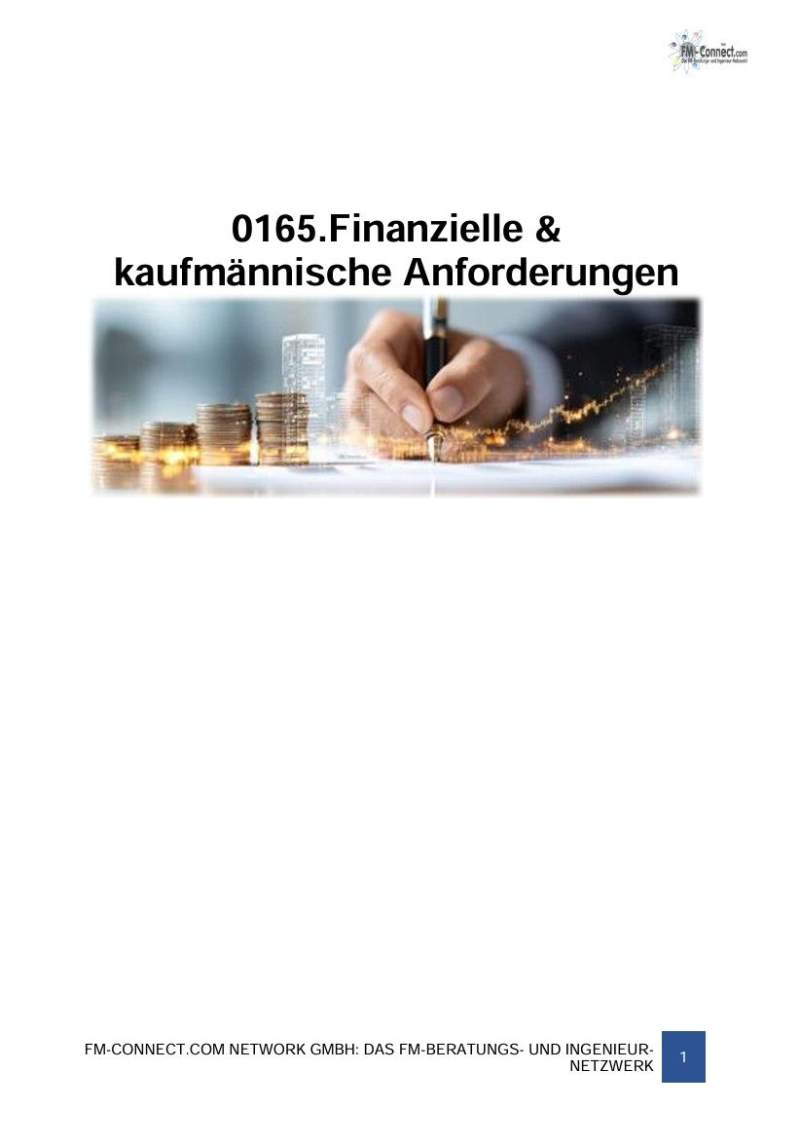 FM-0165.TFM » Anforderungen » Finanzielle & kaufmännische Anforderungen