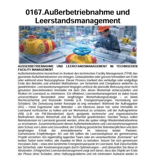 TFM » Geschäftsprozesse » Außerbetriebnahme und Leerstandsmanagement