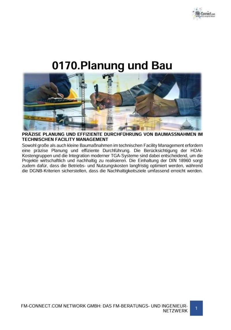 FM-0170.TFM » Geschäftsprozesse » Planung und Bau