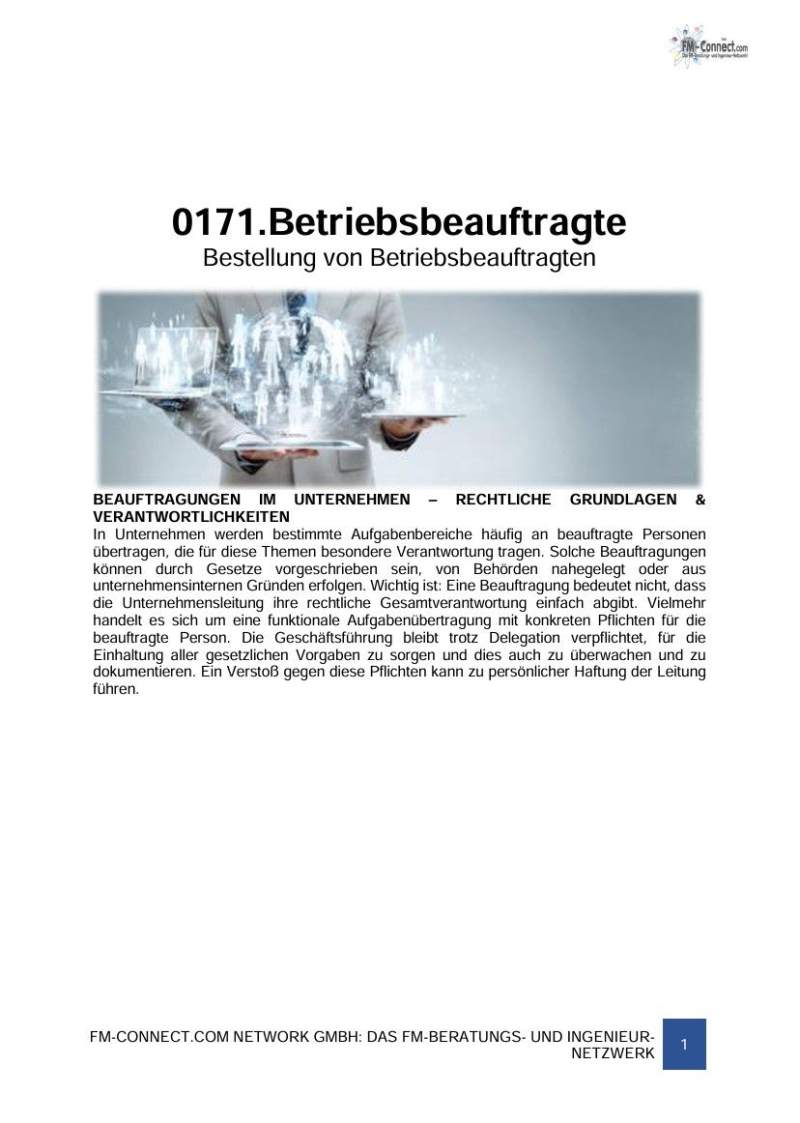 FM-0171.Organisationsentwicklung » Aufbauorganisation » Betriebsbeauftragte