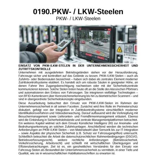 Zutritt - Konzeption - PKW- LKW-Steelen